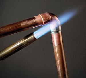 soldadura tubo de cobre