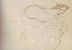 mujer desnuda recostada con las piernas dobladas