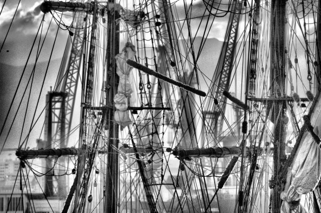 enredo (fotografía realizada en el puerto de Málaga por Tonio1967) -derechos reservados-